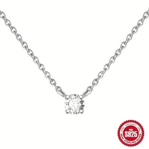 Classic Mini Round Diamond Pendant Necklace